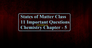 Class 11 Important Questions Chemistry Chapter - 5 States Of Matter ...