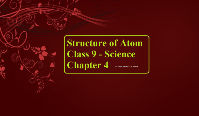 structure of atom class 9 assignment